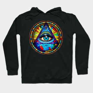 All Seeing Stained Glass Eye Hoodie